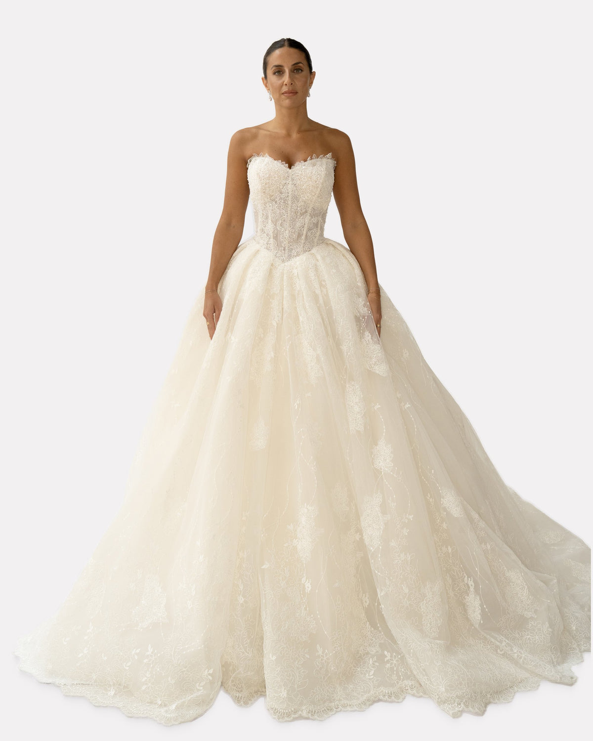 Janette wedding dress, full length front view