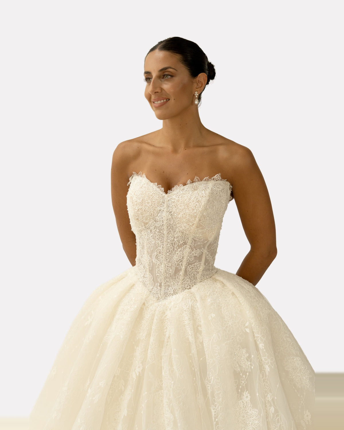 Janette wedding dress, studio view
