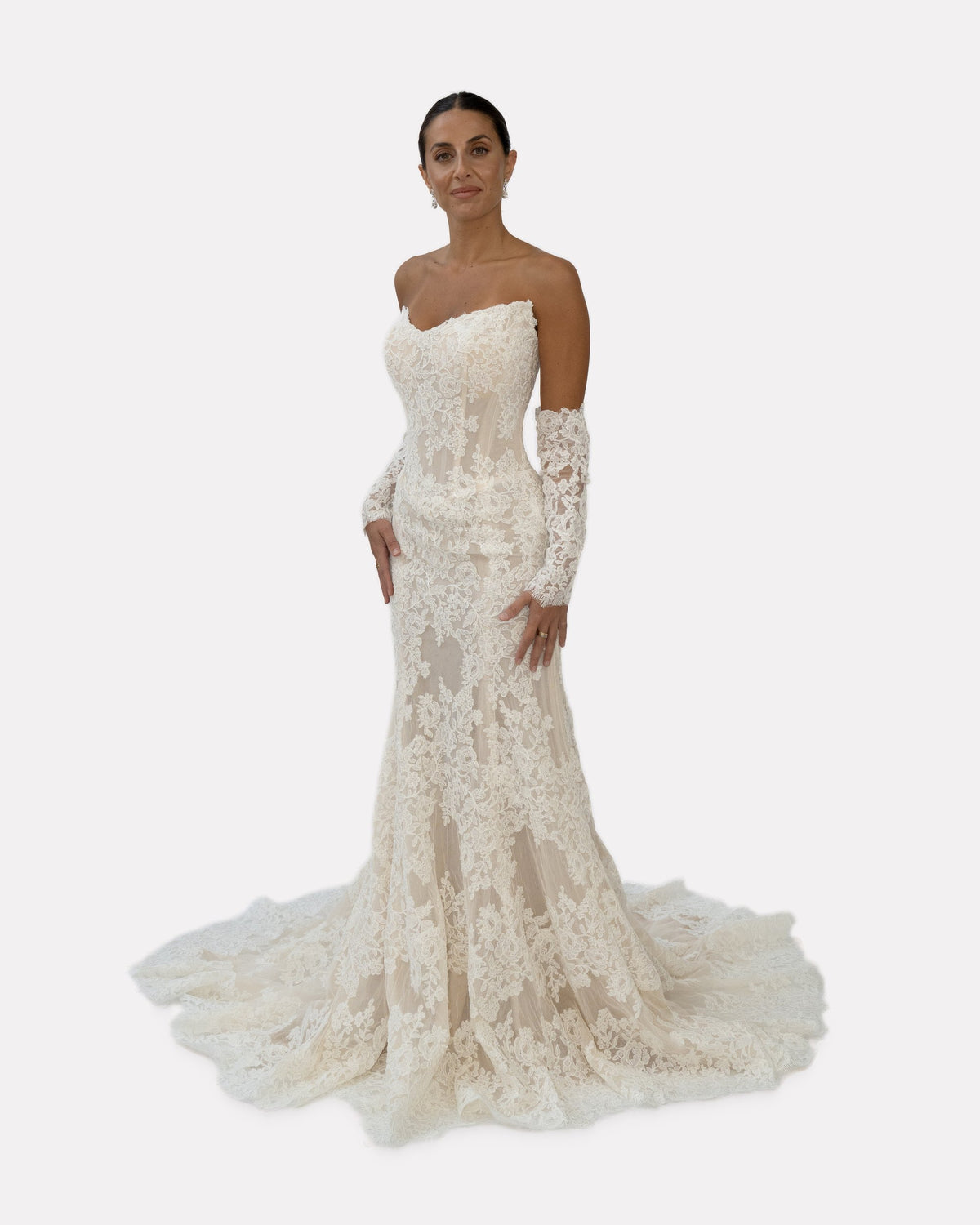 Leah wedding dress, studio view
