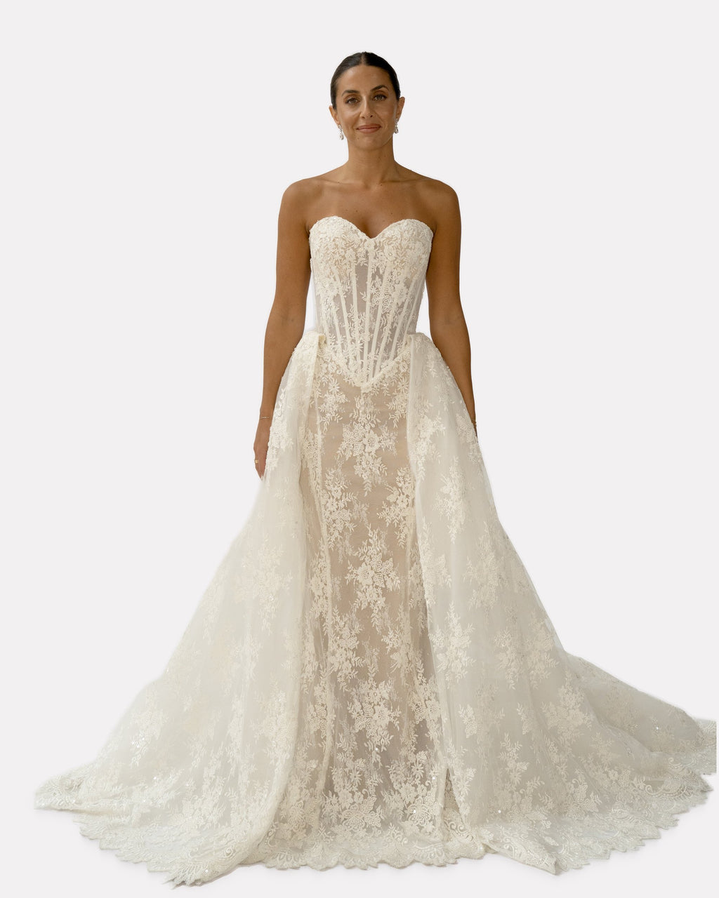 Luisa wedding dress, full length front view