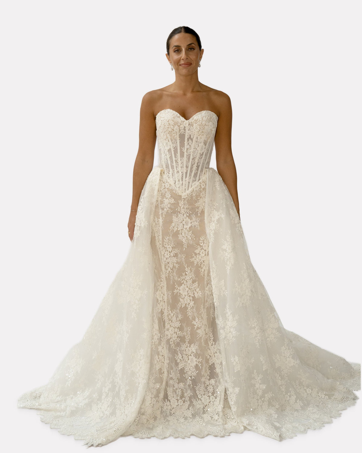 Luisa wedding dress, full length front view