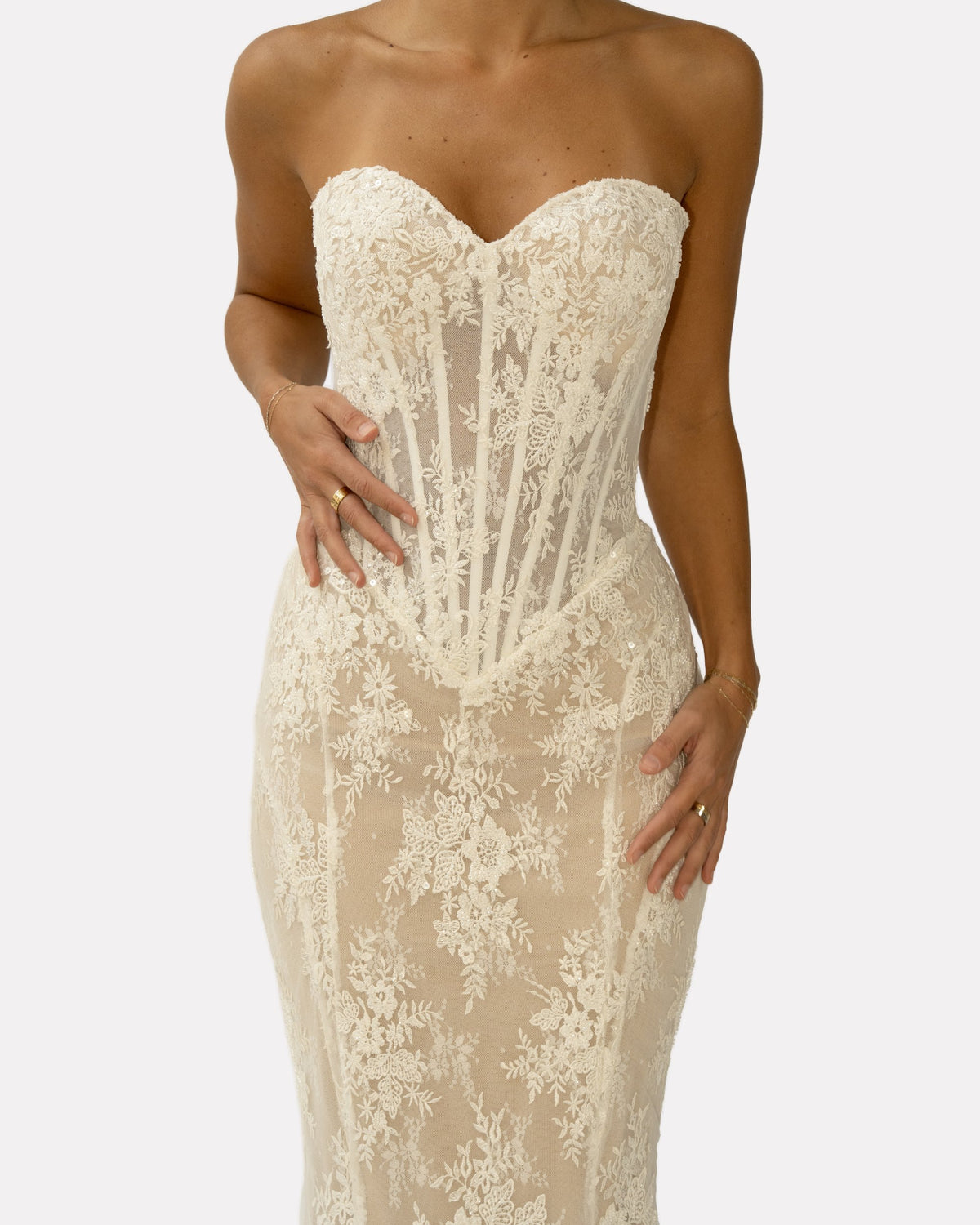 Luisa wedding dress, studio view