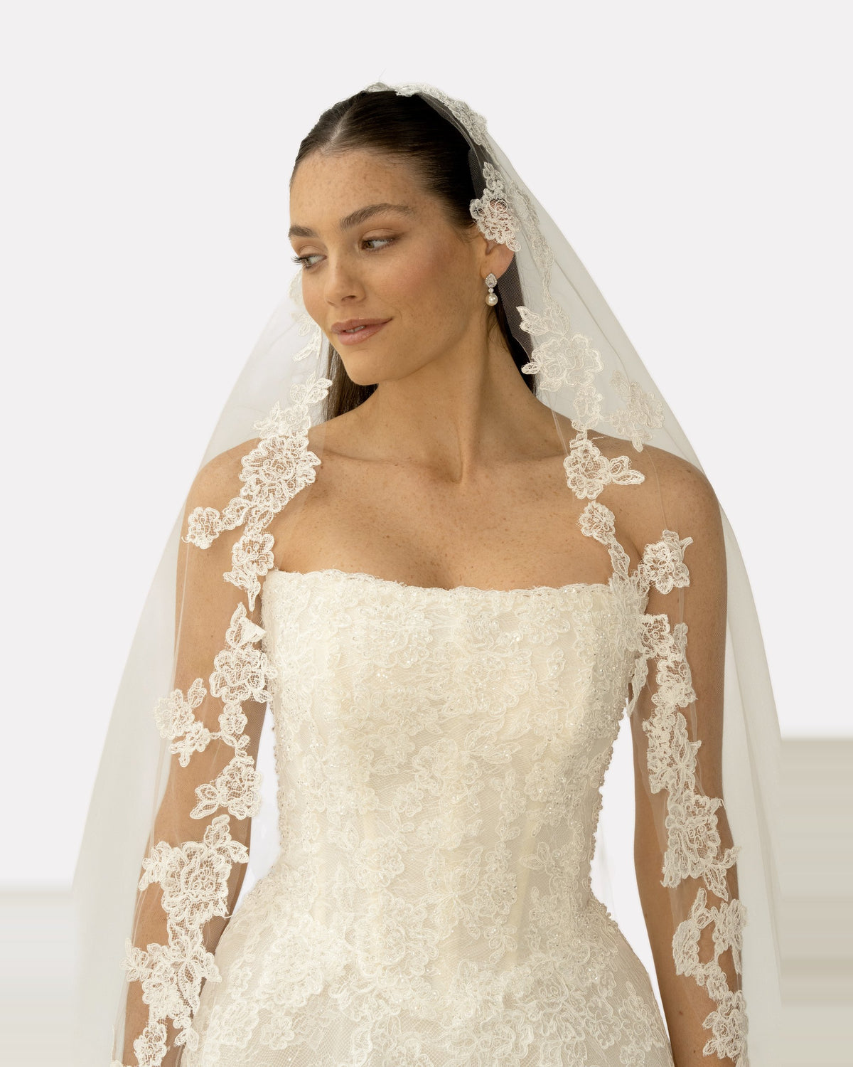 Maggie wedding dress, studio view