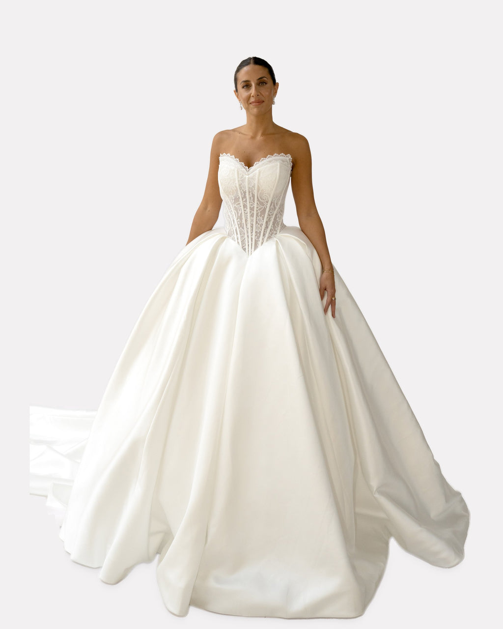 Valentina wedding dress, full length front view